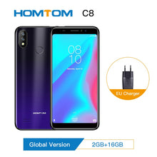 Load image into Gallery viewer, HOMTOM C8 Mobile Phone 5.5&quot;18:9 Full Display Android 8.1 MT6739 Quad Core 2GB+16GB Smartphone Face Unlock Fingerprint ID 4G FDD