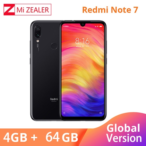 Global Version White Xiaomi Redmi Note 7 4GB RAM 64GB ROM 5V 2A QC charge Mobile Phone Snapdragon 660 4000mah 48MP Xiomi Camera